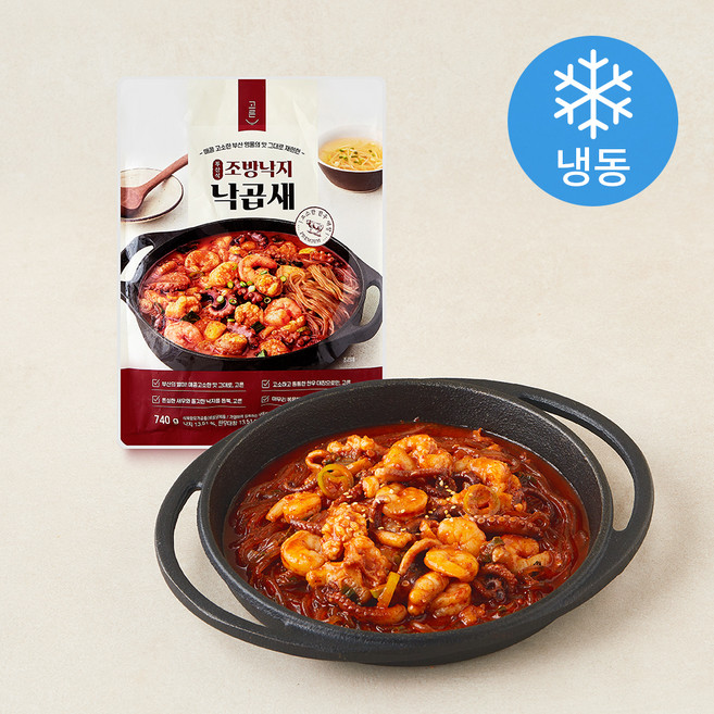 고른 부산식 조방낙지 낙곱새 (냉동), 740g, 1개