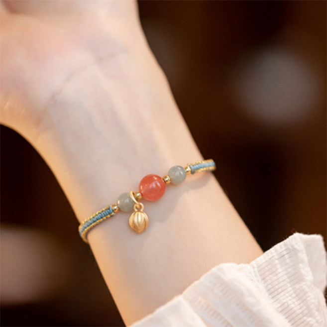 붓다베스트 여성용 부귀 번영 재물운 성공운 파워스톤 매듭 부적팔찌