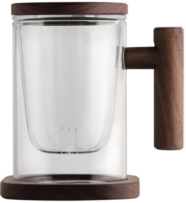 칼딘 클리어 티포트 슬림, 월넛, 300ml