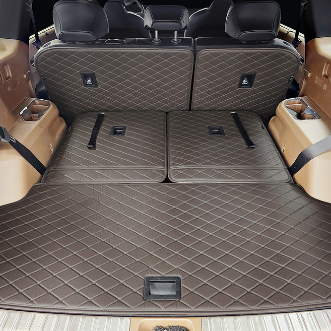 비비키 프리미엄 트렁크매트 트렁크매트 세트, 기아 EV9 6인승 2023년형 4월~, 다크브라운
