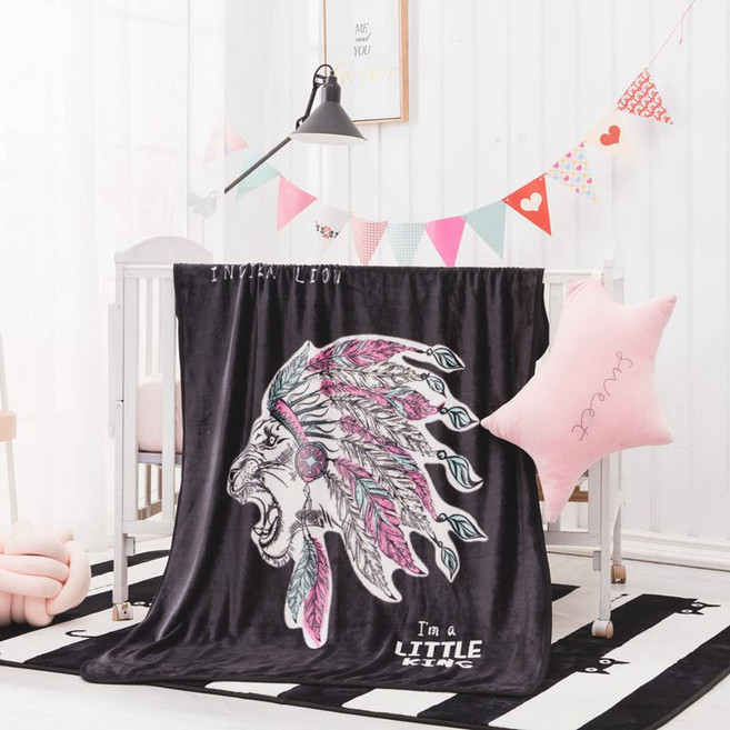 동물 캐릭터 양면 극세사 무릎 담요 낮잠 이불