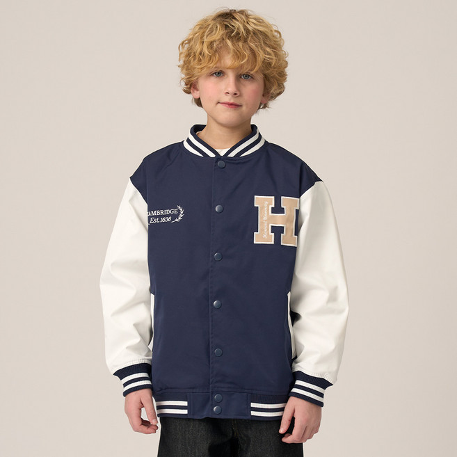 하버드키즈 아동용 하버드 H로고 바시티 자켓 HJCCJKE14177