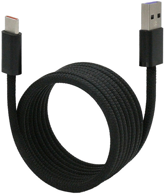 Other Us Slinky USB A to Type C 磁吸防打結快速充電線 60W, 黑色, 130cm, 1條