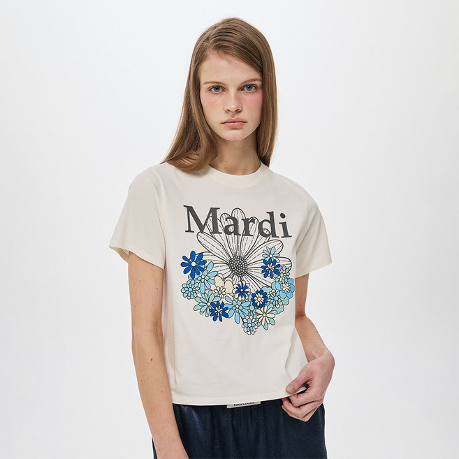 Mardi Mercredi 女款修身花卉 JARDIN VVD 棉質T恤