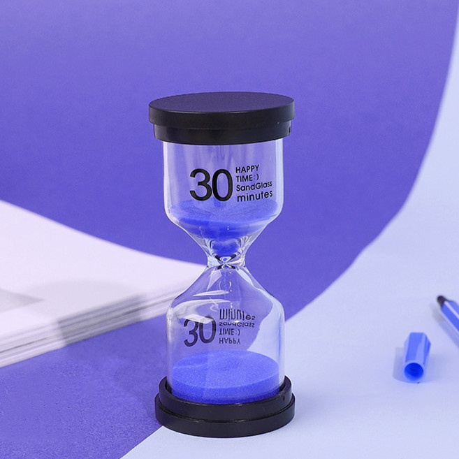인테리어 모래시계 타이머 30분, 퍼플