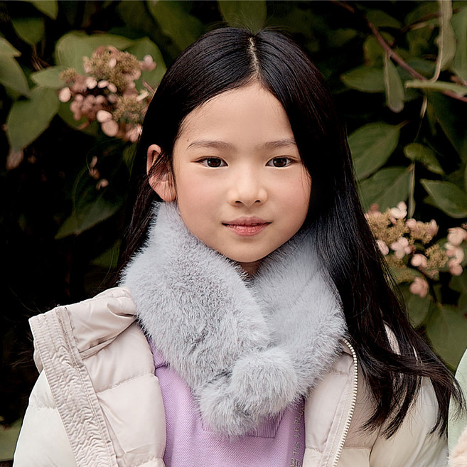 베네통키즈 아동용 방울 퍼 넥워머