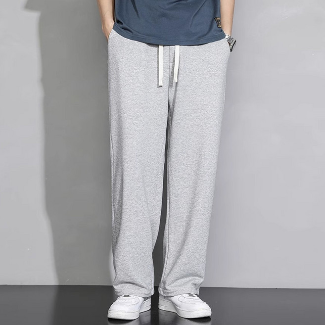 Elsso 男士Homme大尺碼直筒運動刷毛鬆緊帶長褲