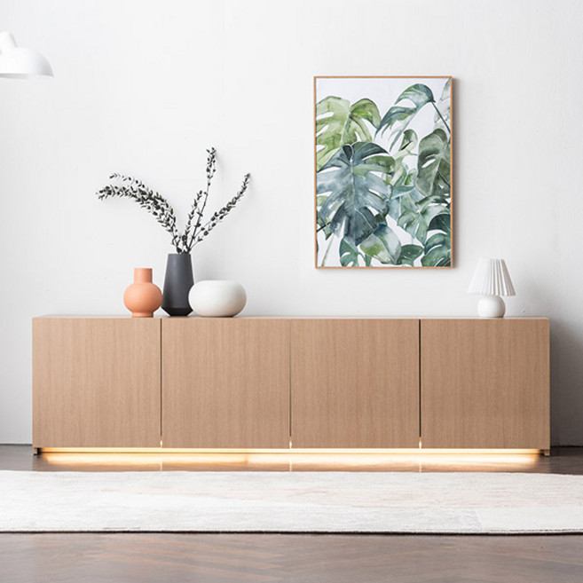 삼익가구 라까사 LED 높은 TV 거실장 방문설치, 오크