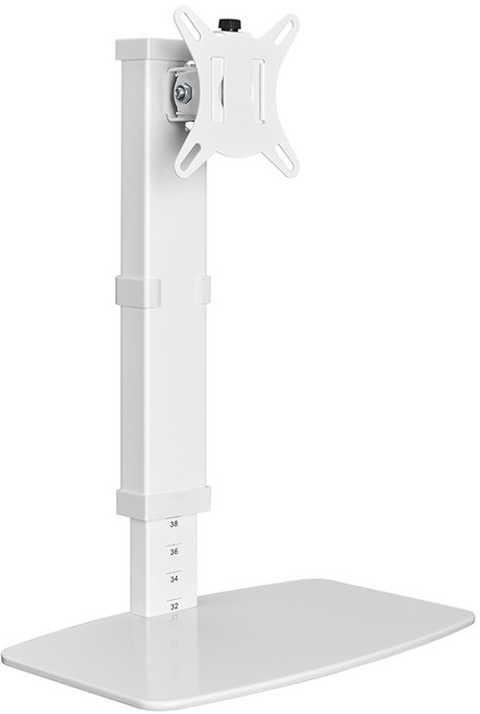 엘디엘마운트 높이조절 싱글 모니터암 거치대, 1개, 화이트