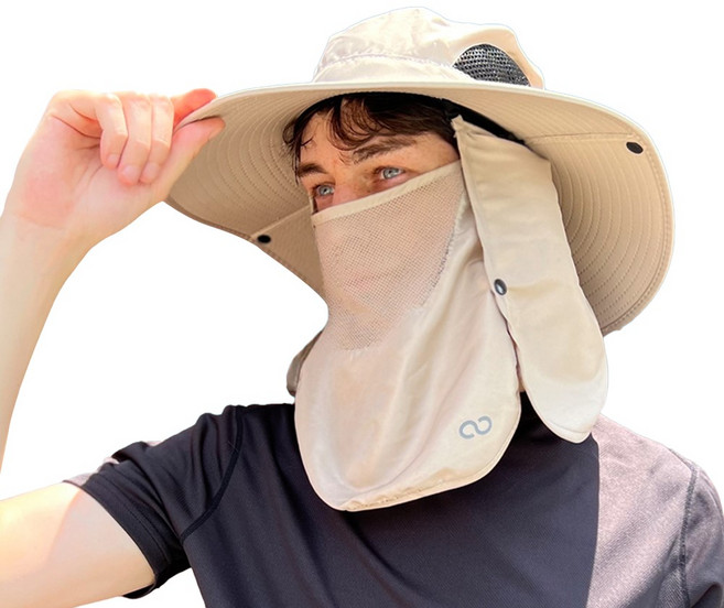 SSIMLE 防曬寬簷遮陽帽, 米色, 1個