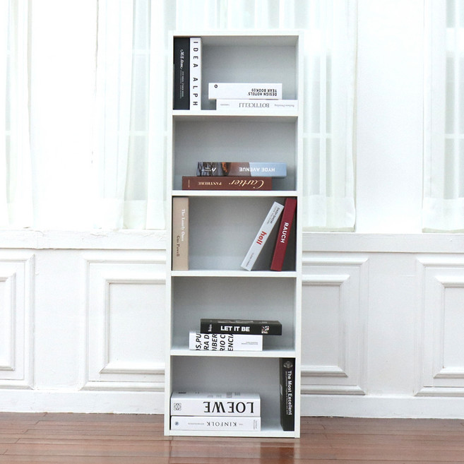 선진컴퍼니 루이스 책장 400, 화이트, 5단