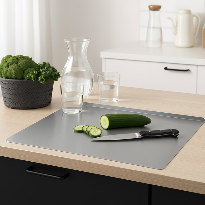 벨로비 올 스테인레스 304 슬림핏 양면 도마, 1개