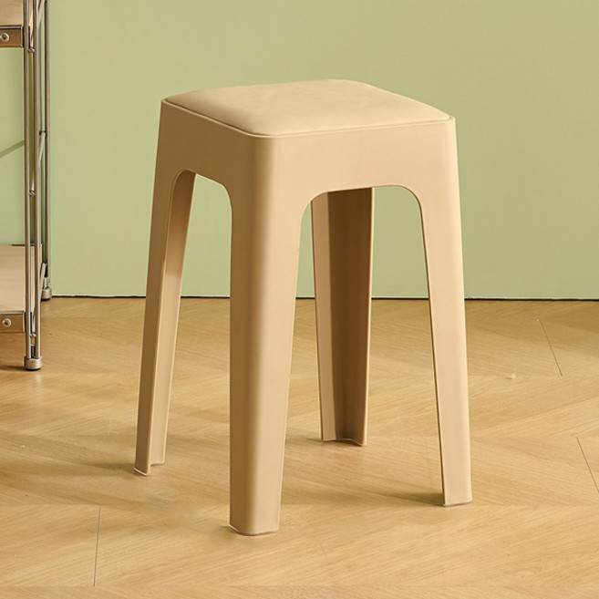 라라하우스 마리엔 사각 쿠션 스툴, 베이지, 1개