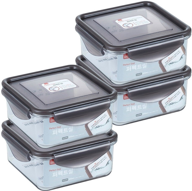 셰프웨어 퍼펙트씰 트라이탄 밀폐용기 650ml, 4개, 단품