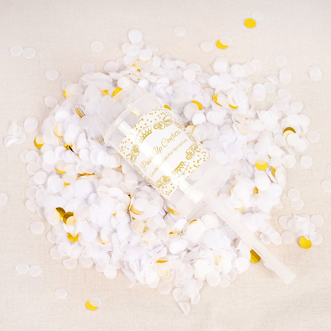파티짱 플라워샤워 축포 컨페티, 화이트, 1개