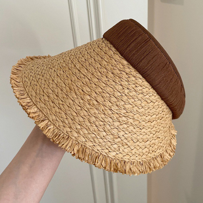 디멜디 여성용 밀짚 썬캡