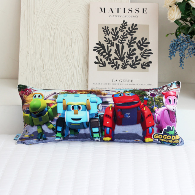 Gogo Dino 抗菌純棉枕頭, 藍色