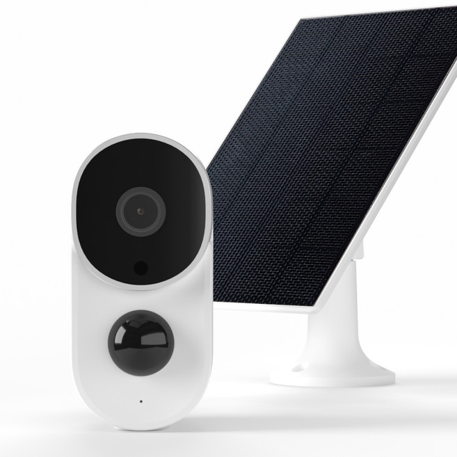오아 홈큐리티 무선 스마트 카메라 태양광 충전 패널 키트 CCTV 실내외겸용, OIP-002WH, 1개
