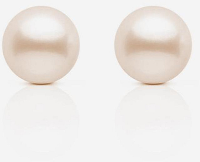 ENCLAIR 女士真水晶珍珠耳環 12mm