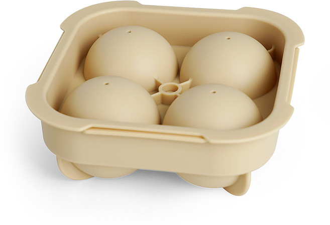 실리가든 실리콘 얼음틀 원형 4구 빅볼파스텔, 크림베이지, 1개