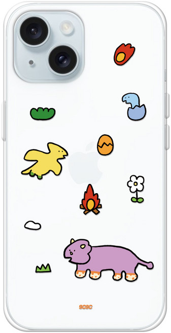 코쿼드 9C9C 양말 공룡 클리어 휴대폰 케이스