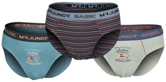 엠알주니어 남아용 텐셀 브리프 아틀란스 삼각팬티 3종 세트