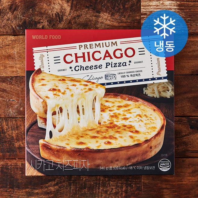 프리미엄 시카고 치즈 피자 (냉동), 340g, 1개입, 1개