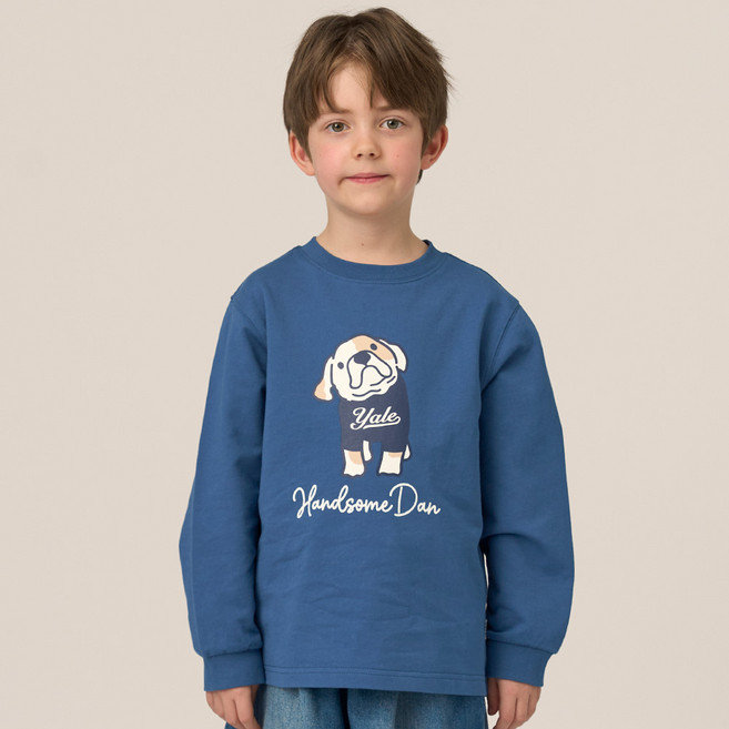 예일키즈 아동용 예일 핸섬댄 빅로고 롱 슬리브 라운드 티셔츠 YJCTLSE13226