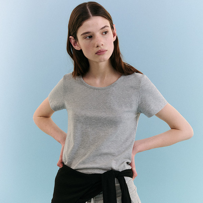 로라로라 여성용 NUBASIC ROUND NECK T-SHIRT