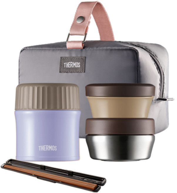 써모스 플+스 반반 보온 도시락 885ml TKLG-900, 스위트라벤더(LV), 1개