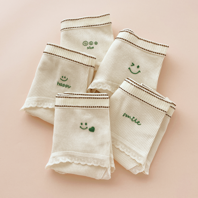 주니데이 학생 팬티 스마일 5종 세트