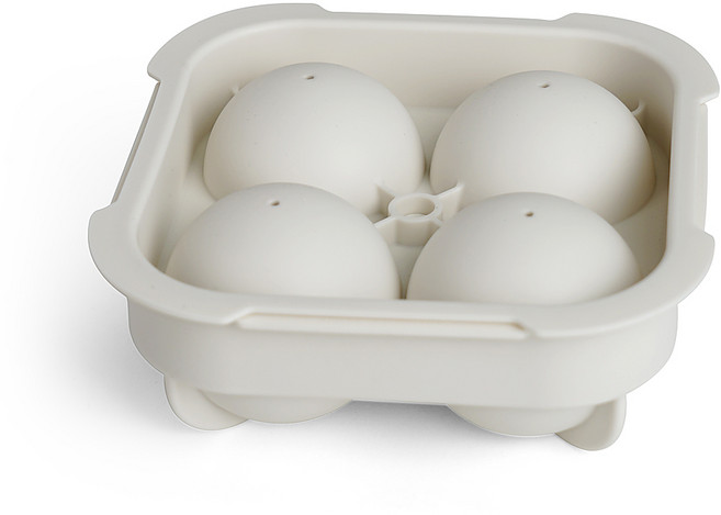 실리가든 실리콘 얼음틀 원형 4구 빅볼파스텔, 크림화이트, 1개