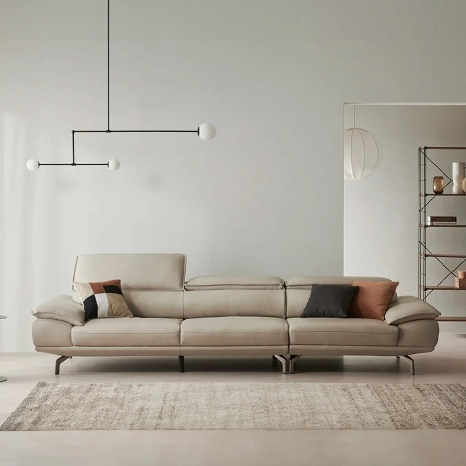 한샘 아르떼 천연가죽 4인용 소파 방문설치, 페더화이트