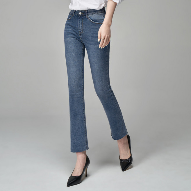 윈디윈디 여성용 허밍 속밴딩 세미 부츠컷 청바지 D05K6_wj2820