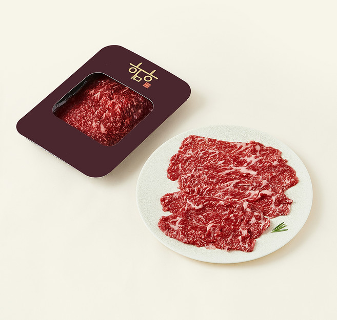 우미우 한우 등심 1++등급 (7) 스키야키용 (냉장), 200g, 1개