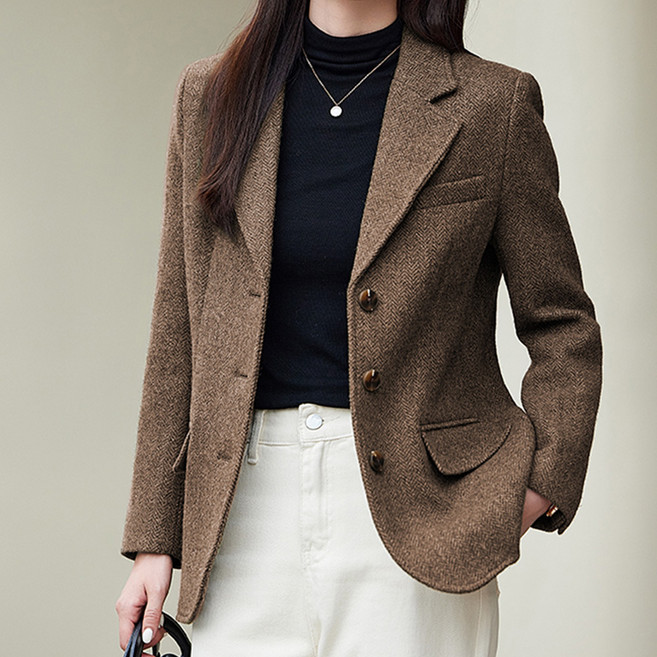 시크힐즈 여성용 아델린 플랩 포켓 싱글 버튼 자켓 12273