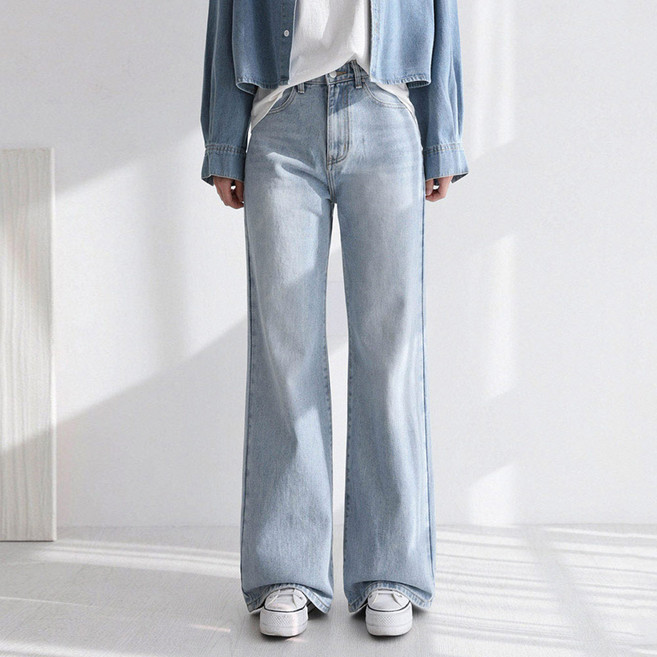 앤드스타일 여성용롱/숏 기장 딱맞진39탄세미와이드부츠컷데님팬츠265047