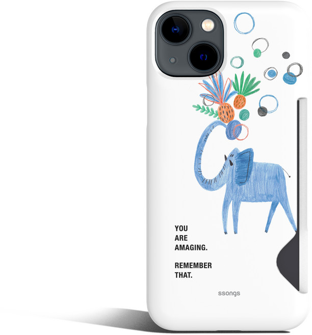 쏭스 그래픽스 정글 카드 포켓 휴대폰 케이스