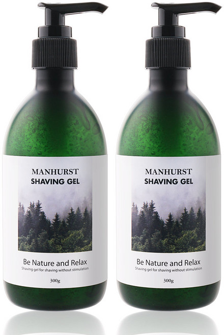 맨허스트 쉐이빙 면도젤, 300g, 2개