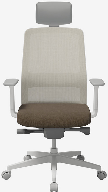 시디즈 컴퓨터 의자 T40 HLDA 방문설치, 화이트프레임 + 브라운베이지