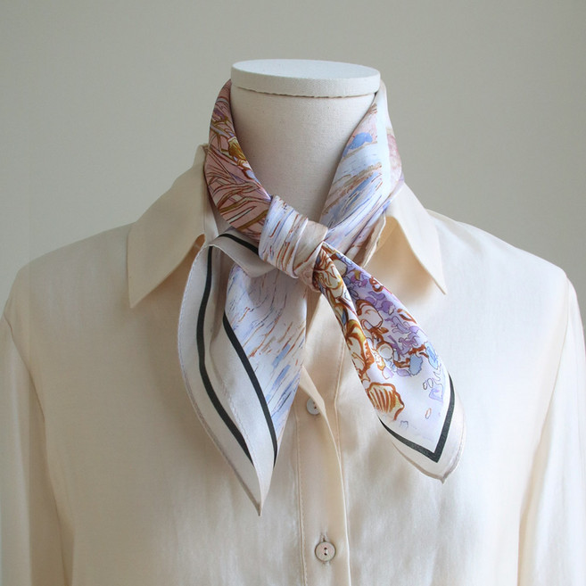 바비수 실크 100 쁘띠 제레미 스카프