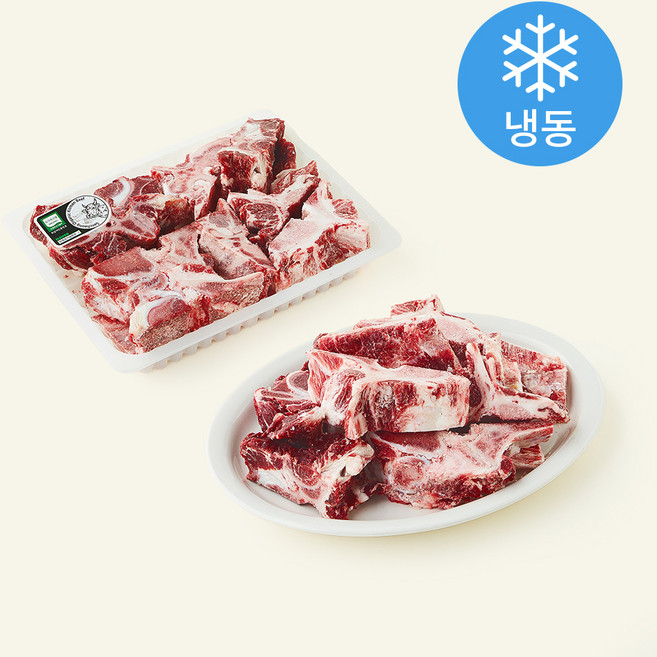유기축산물 인증 산청 한우 잡뼈 (냉동), 2kg, 1개
