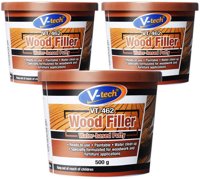 Vtech 우드 필러 브라운 500g VT-462, 3개