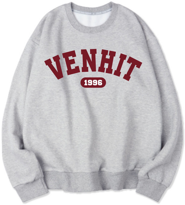 VENHIT 基本款 半寬鬆版型 柔軟刷毛大學T