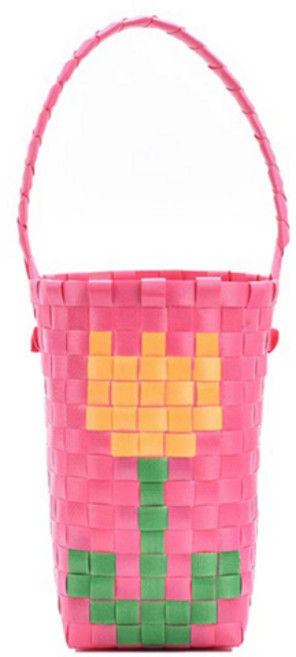 JCP 픽셀 아트 튤립 미니백