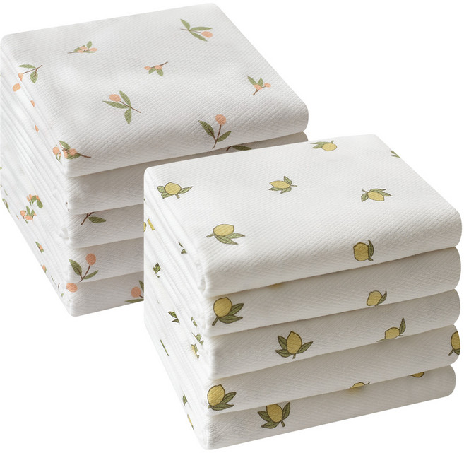 베이비앤아이 유아용 소프트 사각 천 기저귀 2종 x 5매 세트, 모과, 올리브, 1세트