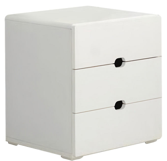 JD FURNITURE Romi 三抽床頭櫃, 白色, 3層
