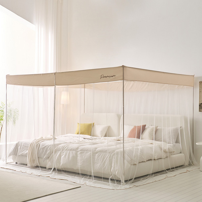 알뜨리 지퍼식 사각 모기장 + 스텐봉 세트, 썸머샌드