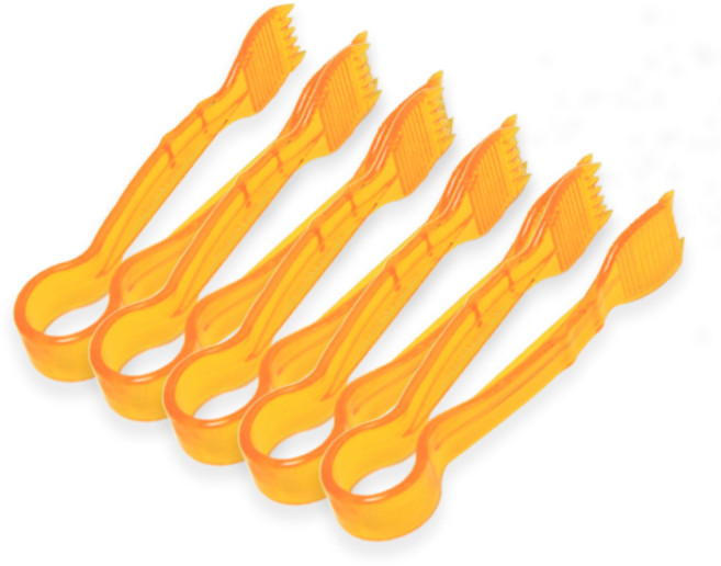 리빙베리 플라스틱 다용도 집게, 투명 노랑, 5개
