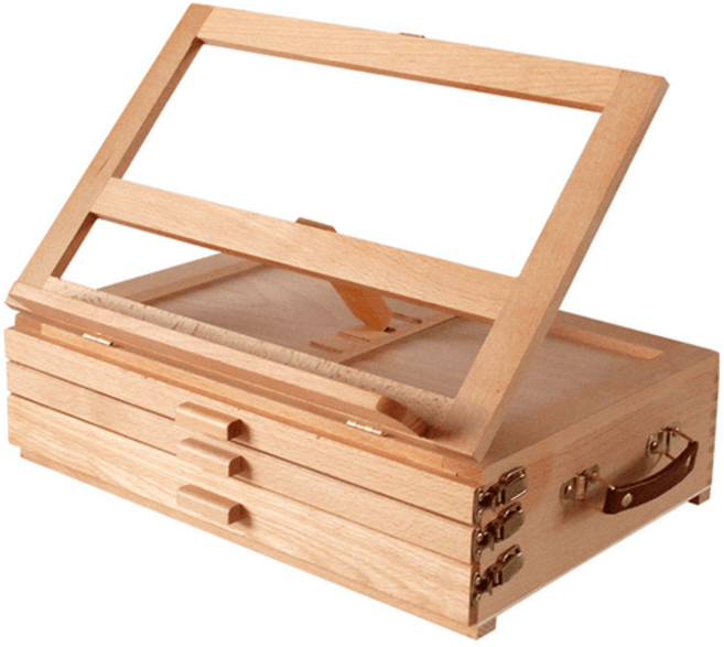 세븐집 휴대용 수납형 이젤 3단 서랍